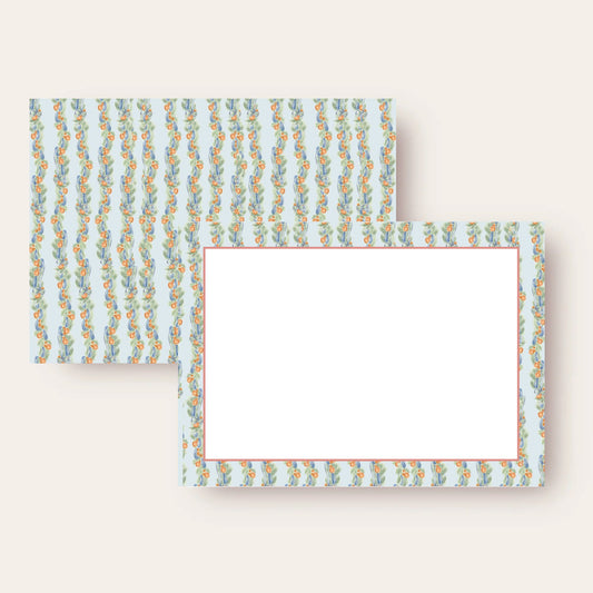 Orange Garlands Christmas Stationery Set