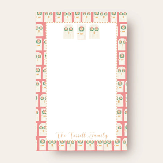 Happy Holiday Doors Skinny Chunk Notepad (White Edition)