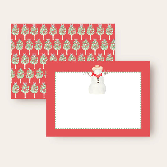 The Cowboy Snowman & Trees Stationery Set