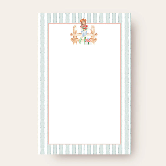 Gifty Cowgirl on a Fence Skinny Chunk Notepad
