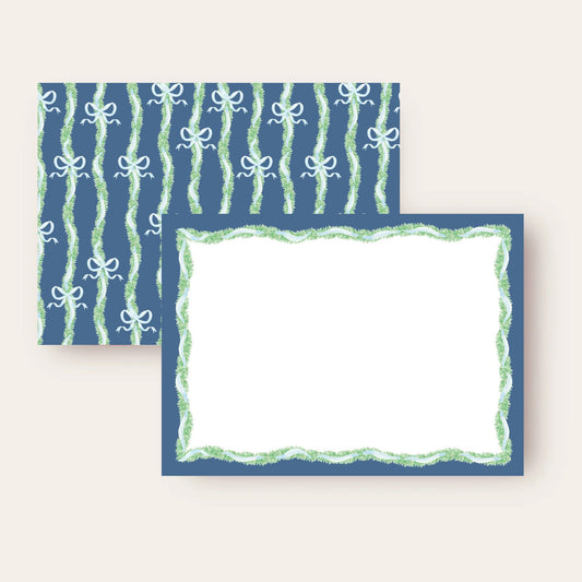 Navy Blue & Garland Stationery Set