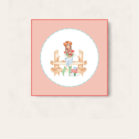Gifty Cowgirl Paper Coaster