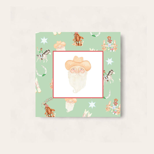 The Cowboy Santa Paper Coaster (Green Edition)