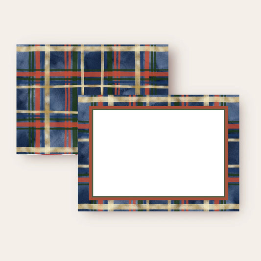 AWDH x DJPCo Navy Plaid Stationery Set