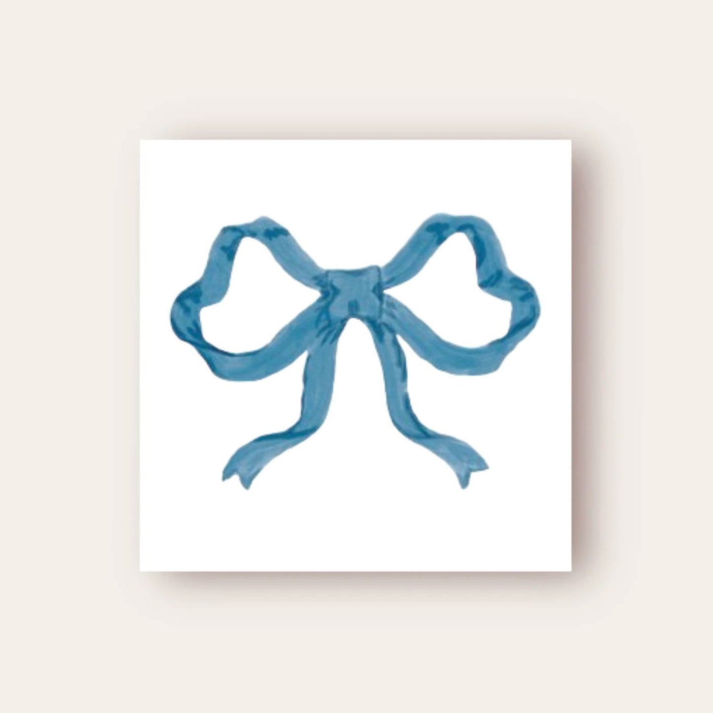 Blue Bow Paper Coaster