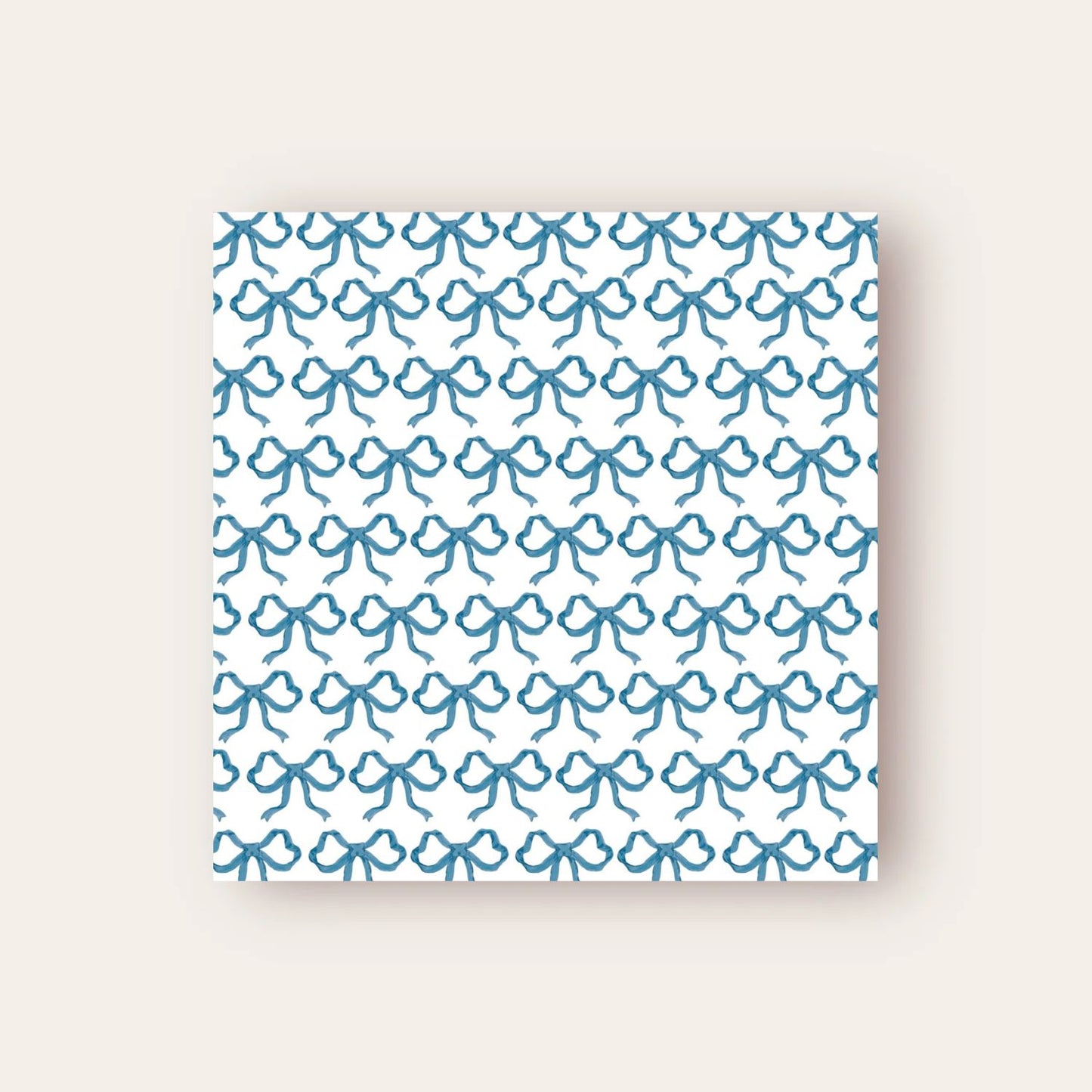 Blue Bow Paper Coaster