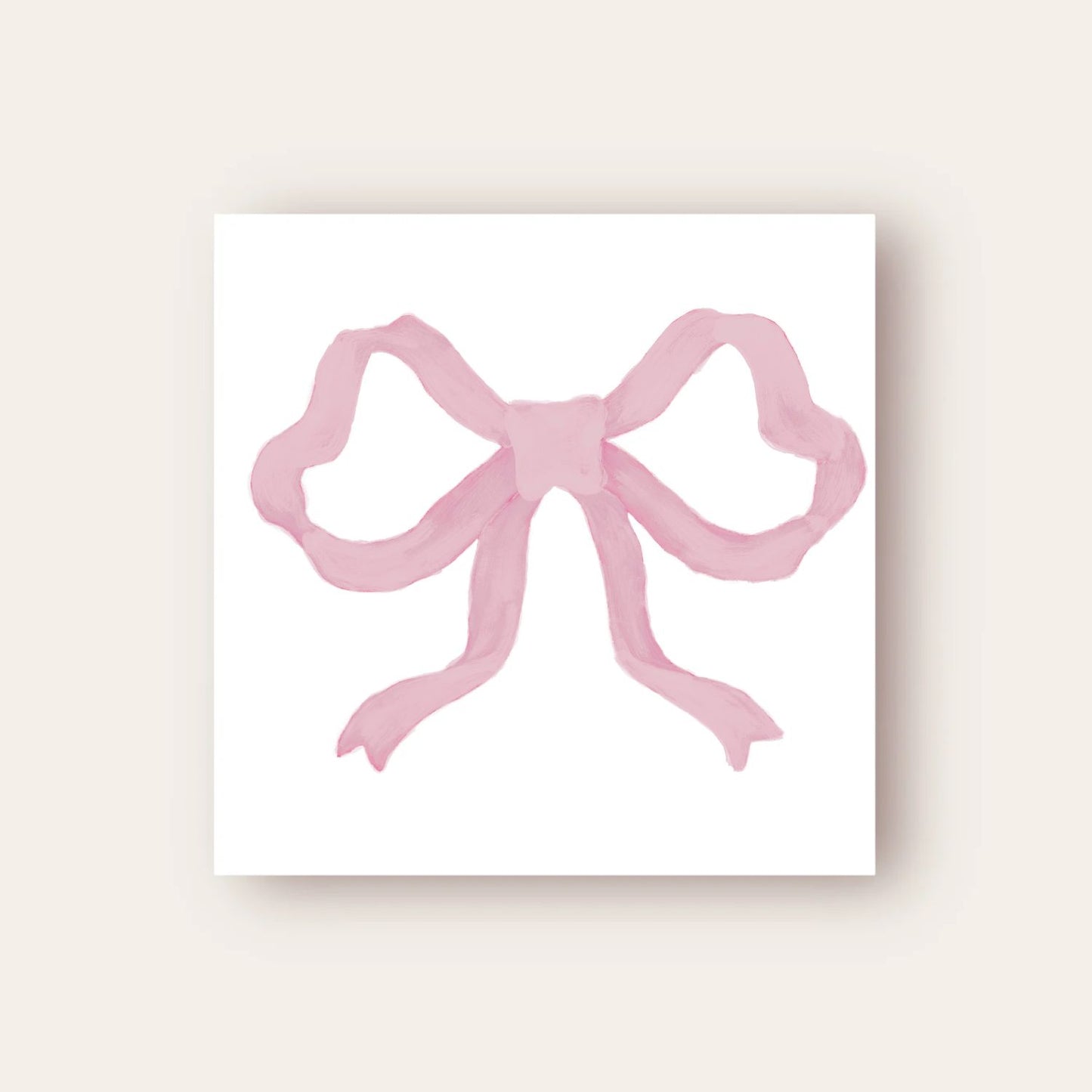 Pink Bow Paper Coaster