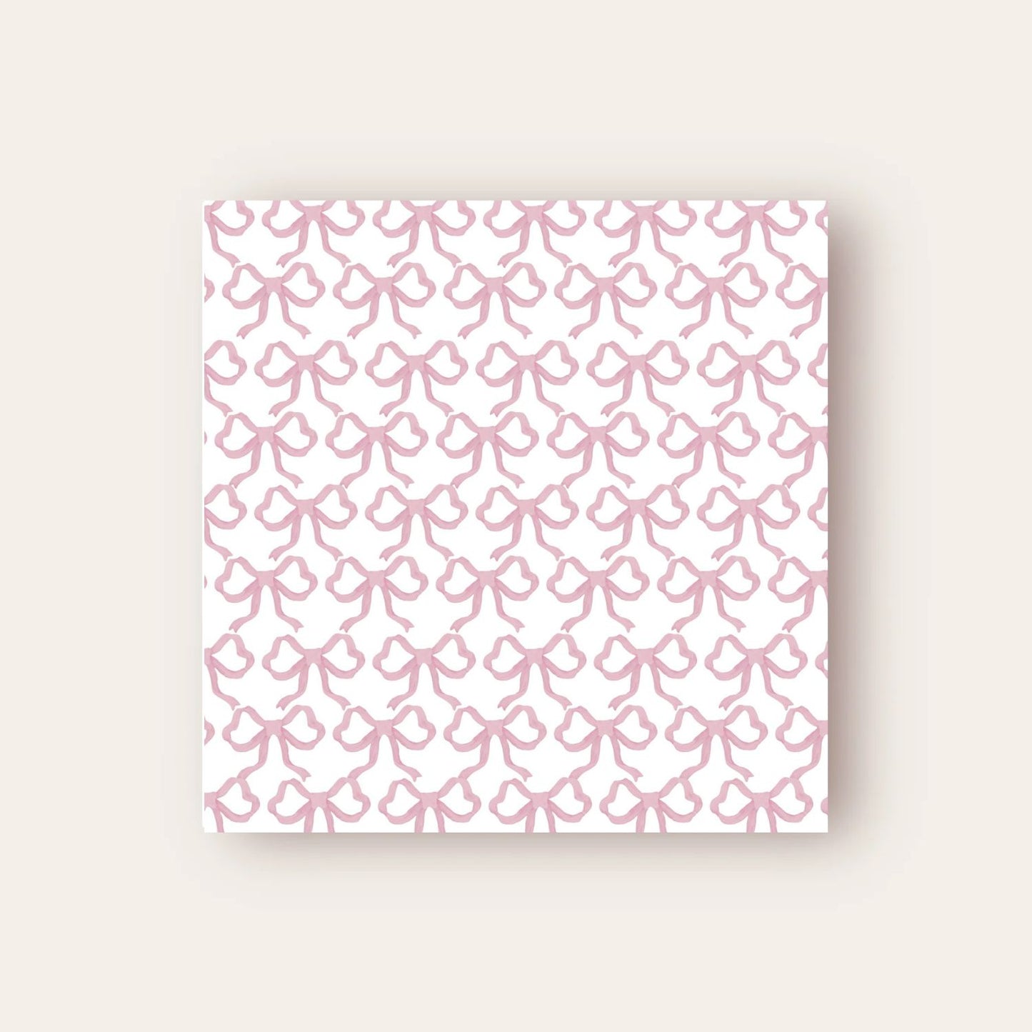Pink Bow Paper Coaster