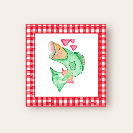 Fishy Love Paper Coaster