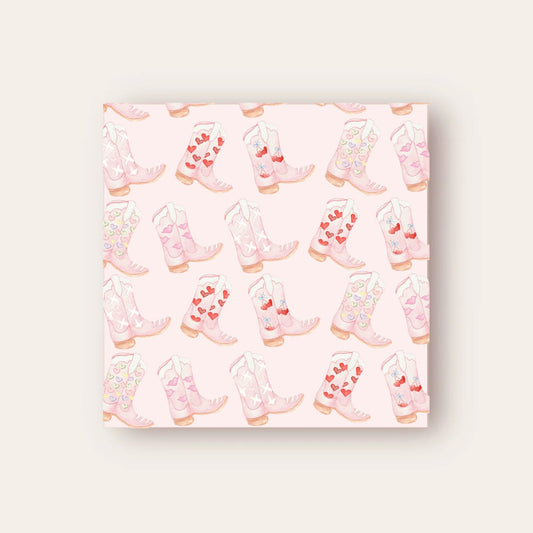 Pink Boots Paper Coaster
