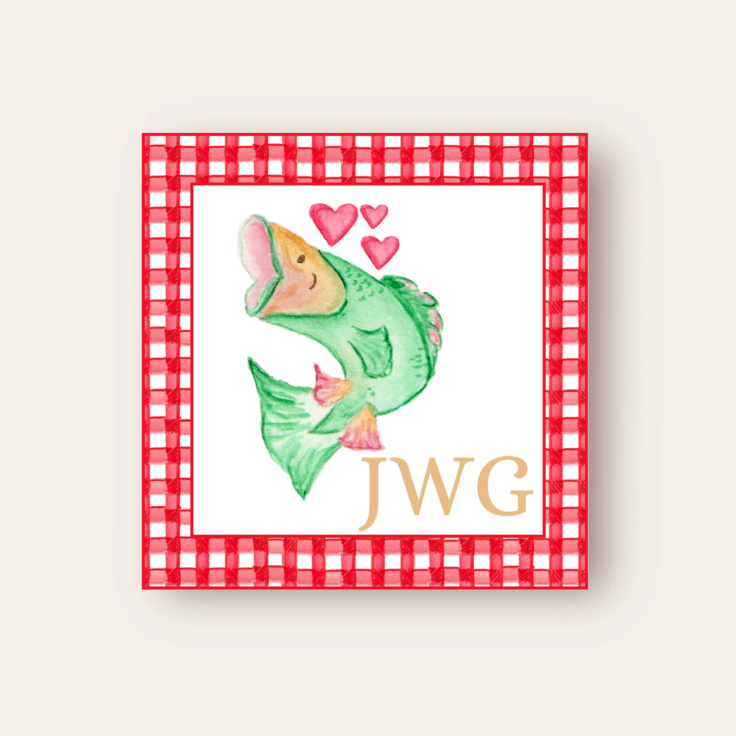 Fishy Love Paper Coaster