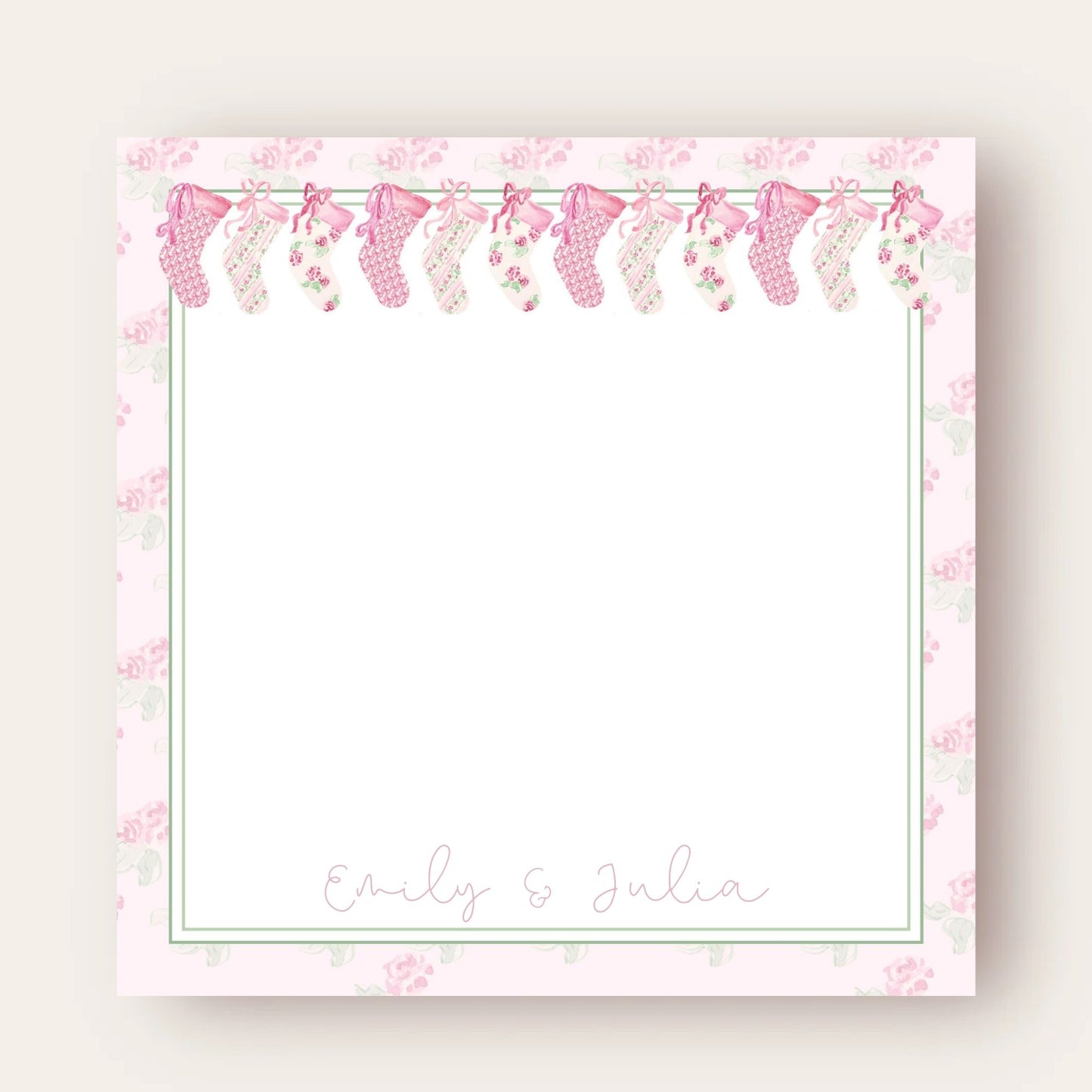 Loveshack, Fancy & Perfectly Pink Stockings Big Chunky Notepad