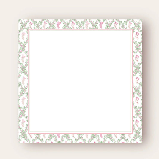 Loveshack, Fancy & Perfectly Pink Stockings Border Big Chunky Notepad