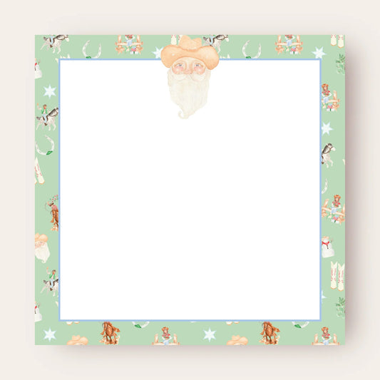 The Cowboy Santa Big Chunky Notepad (Green Edition)