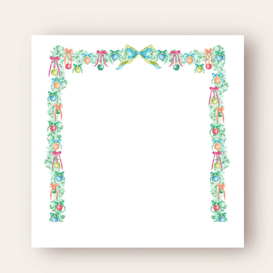Happiest Ornaments Christmas Garland Big Chunky Notepad