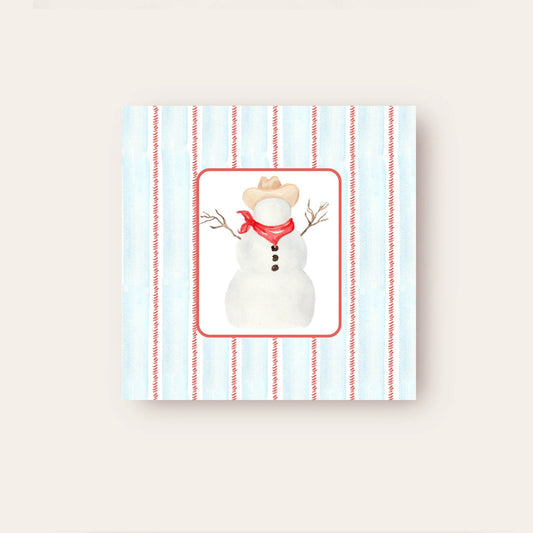 Cowboy Snowman Paper Coaster