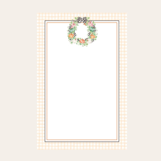 MacKenzie Fall Wreath Skinny Chunk Notepad