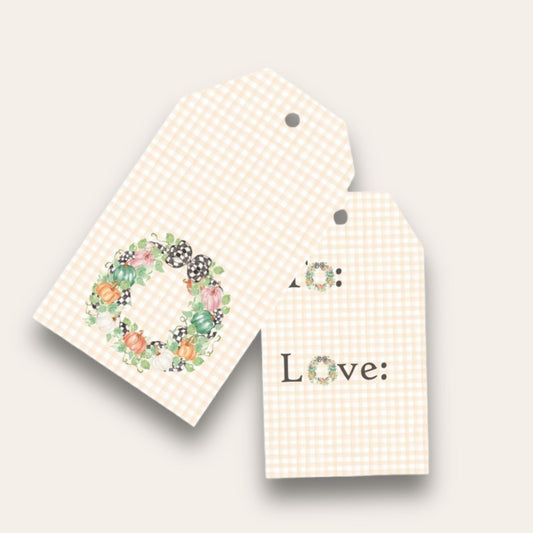 MacKenzie Fall Wreath Big Gift Tags