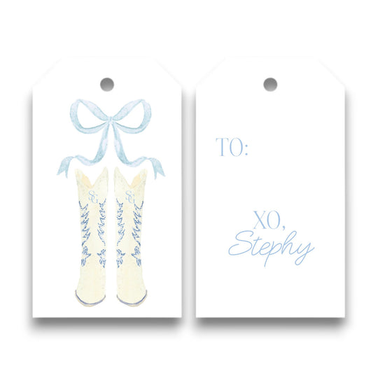 Gimme The Boots (in Blue) Big Gift Tags