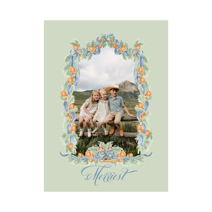 Orange Garland Arch Holiday Card