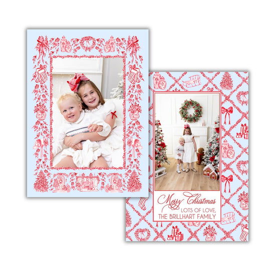 Perfect Colorway Toile Holiday Card