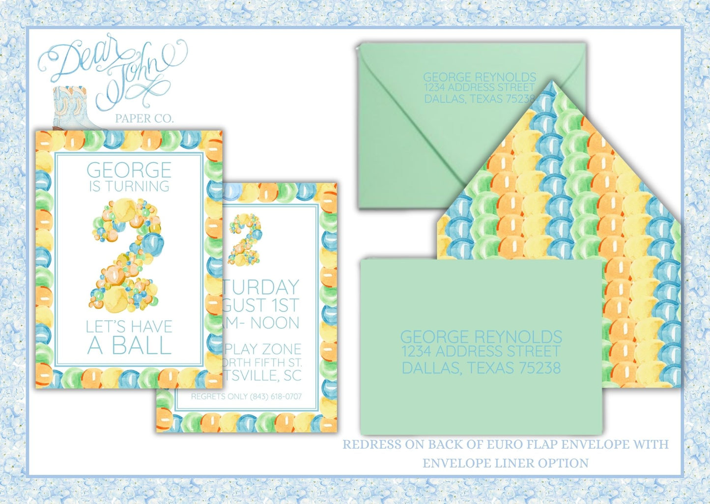 George Turns 2 Birthday Invitation (Can Make Any Age)