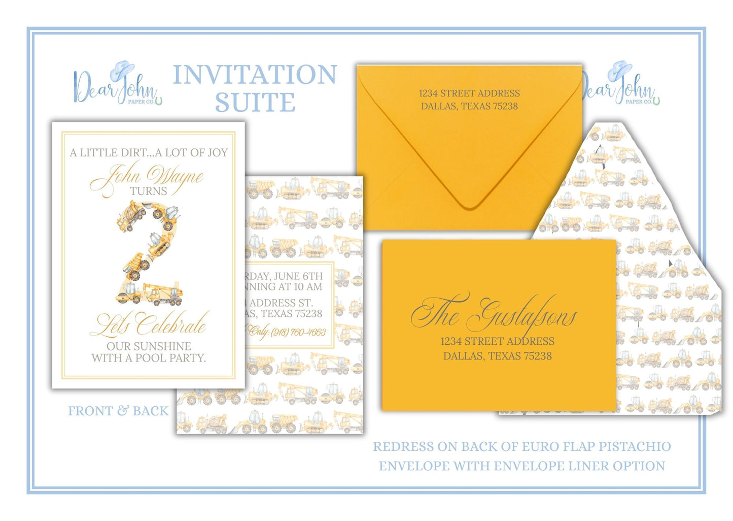 John John Turns 2 Birthday Invitation (Can Make Any Age)