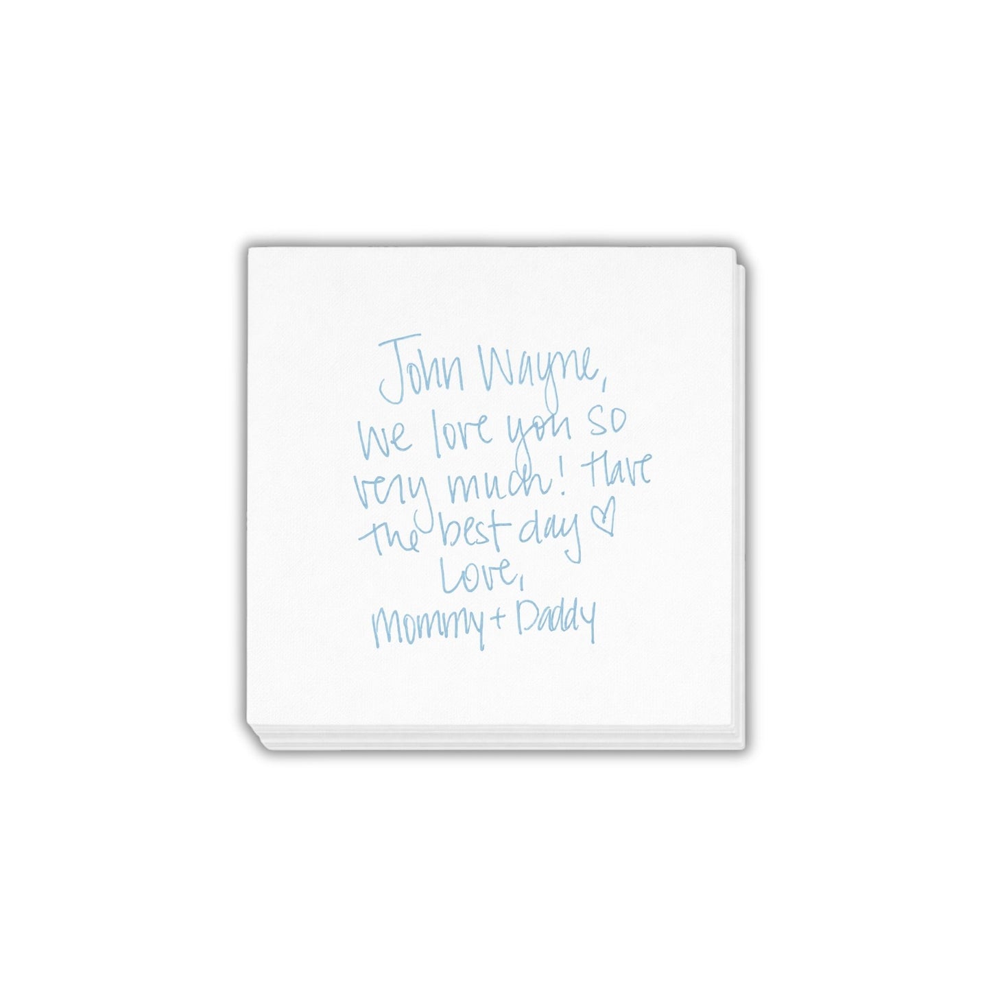 School Lunch Love Notes on Napkins (Linun Like)