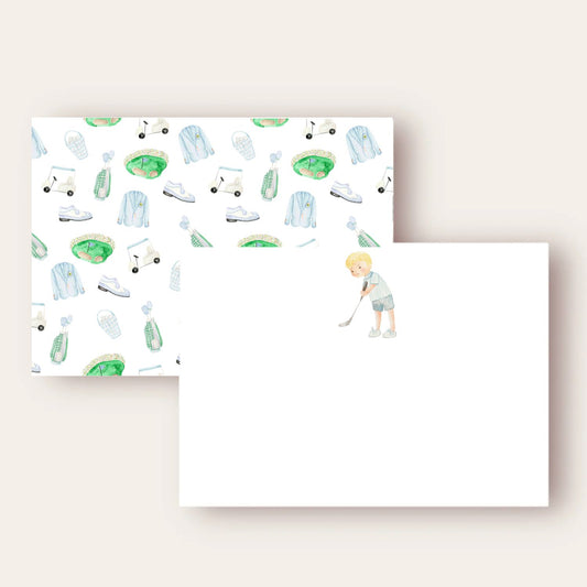 Little Golfer Boy Stationery Set