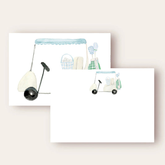 Blue Golf Cart Stationary Set