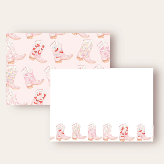 Pink Boots Stationery Set