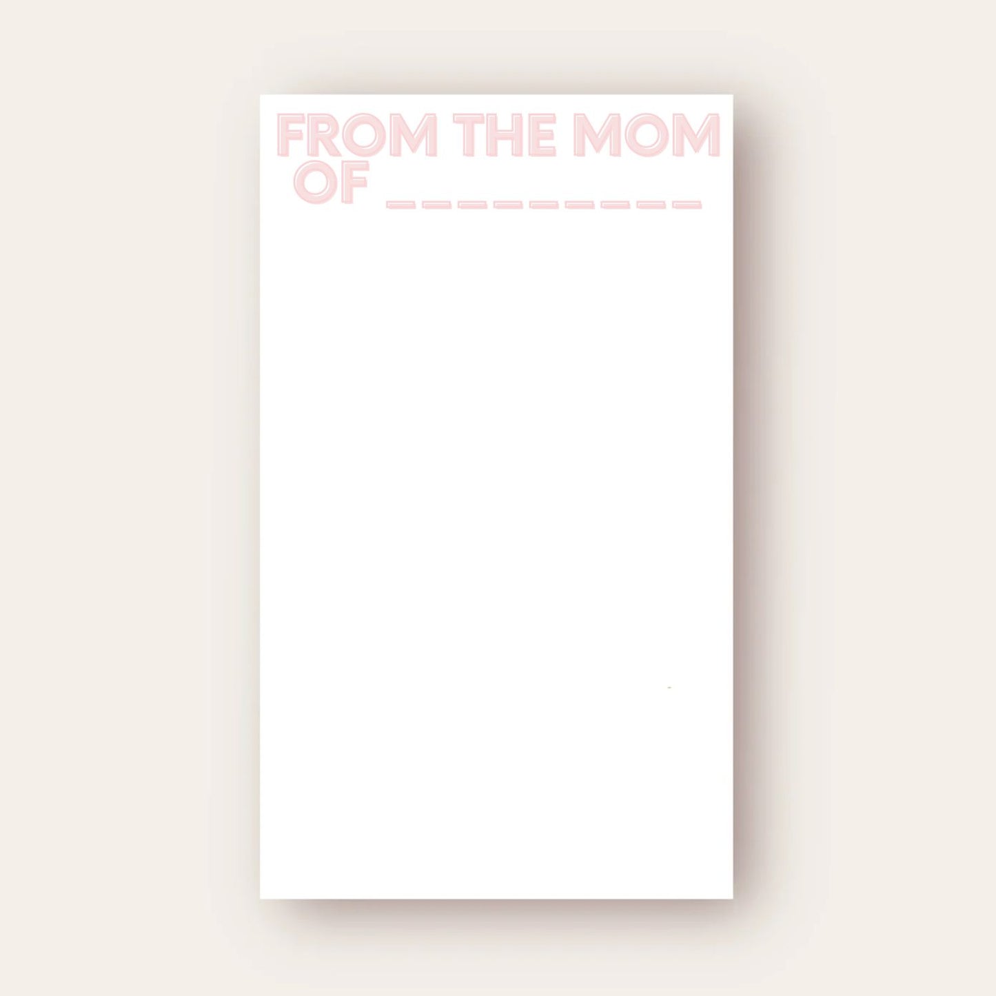 Mama Maria (Pink) Skinny Chunk Notepad