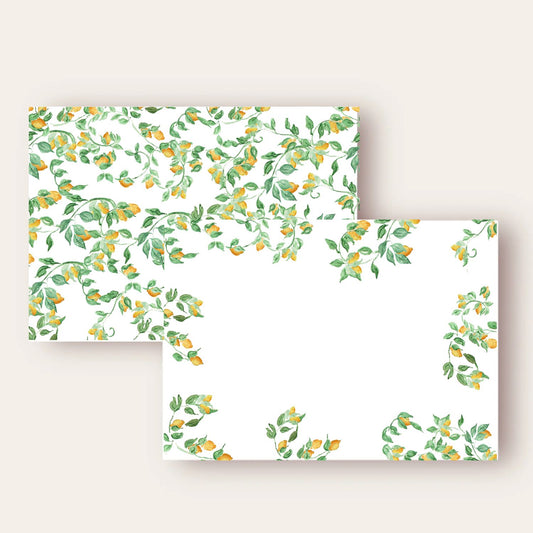 Lemon Citrus Stationery Set