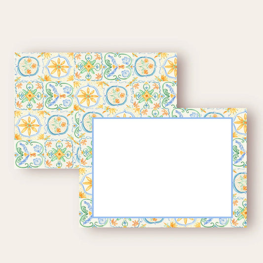 Italian Tile Stationery Set