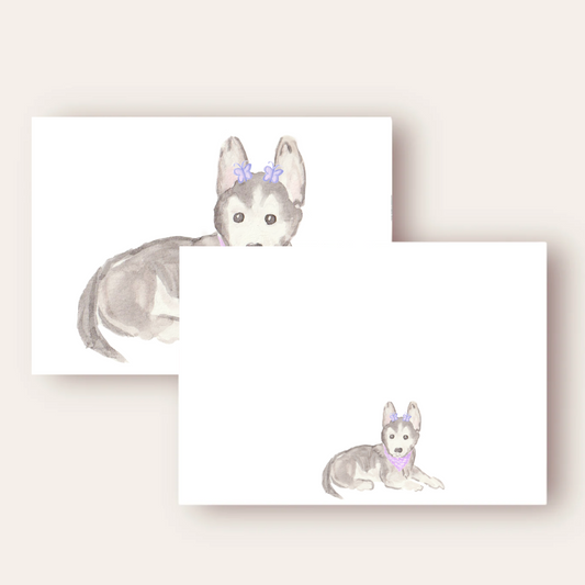 Cute Husky Stationary Set