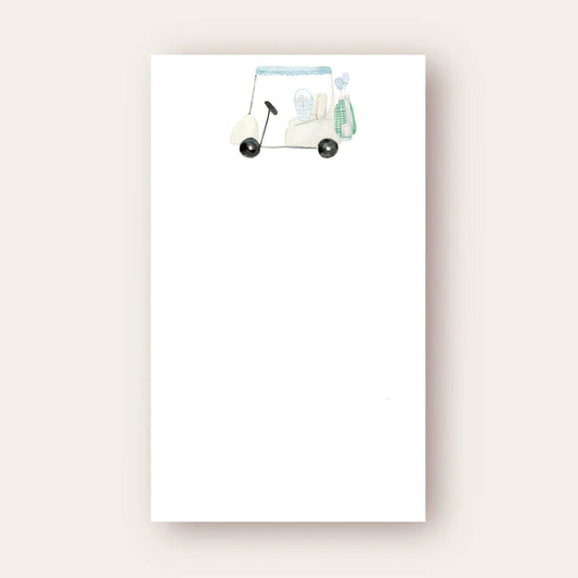 Blue Golf Cart Skinny Chunk Notepad