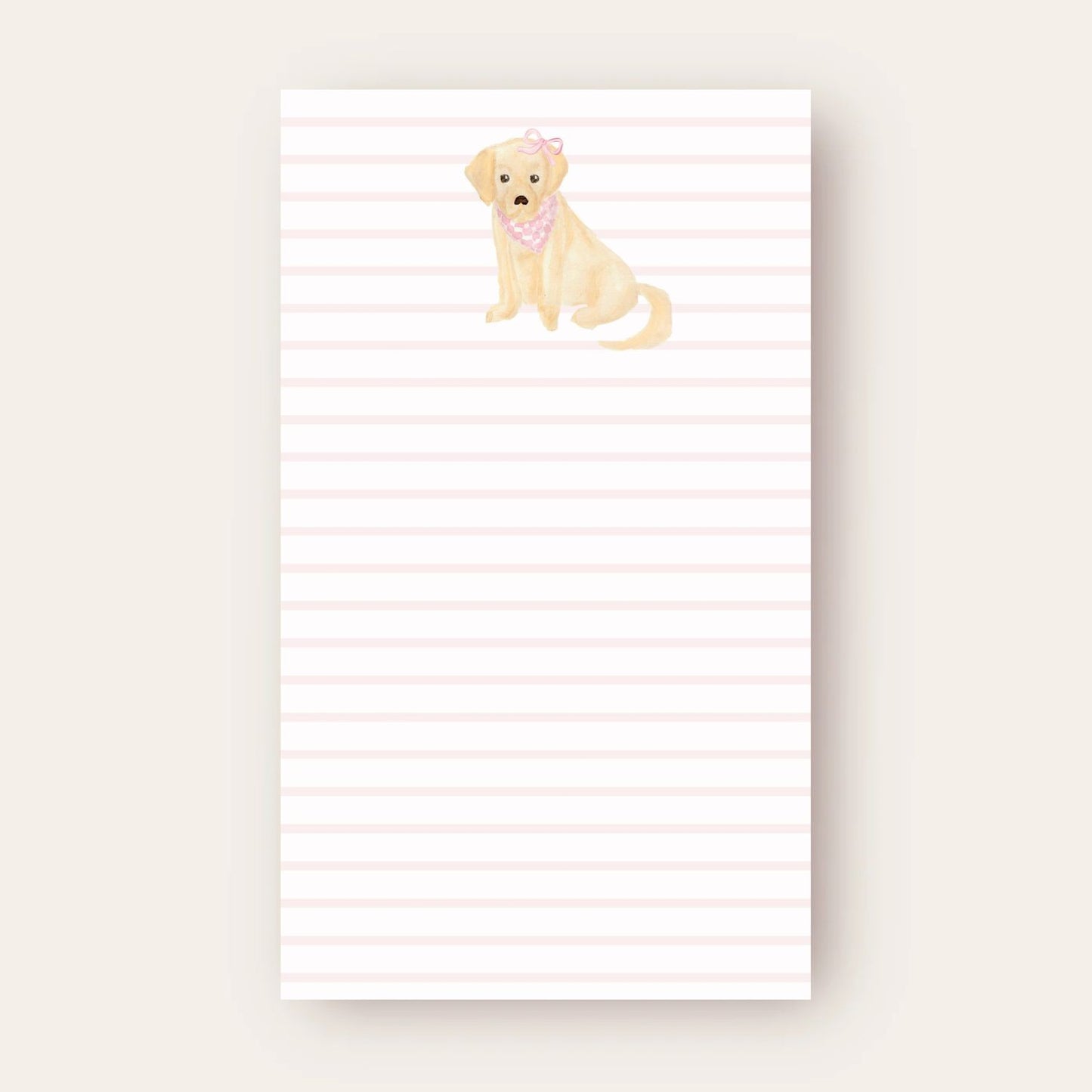 Cute Golden or Yellow Lab Puppy Skinny Chunk Notepad