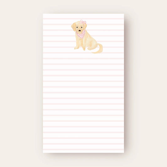 Cute Golden or Yellow Lab Puppy Skinny Chunk Notepad