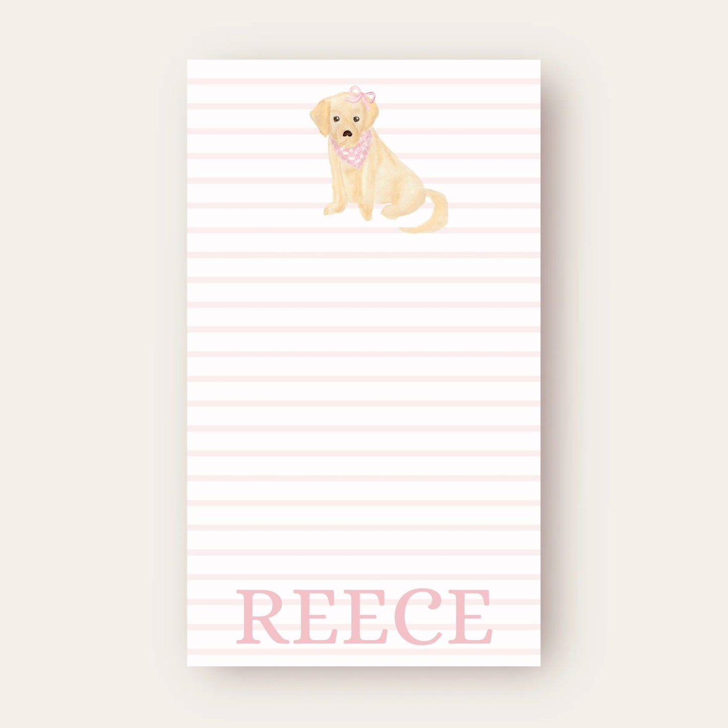 Cute Golden or Yellow Lab Puppy Skinny Chunk Notepad
