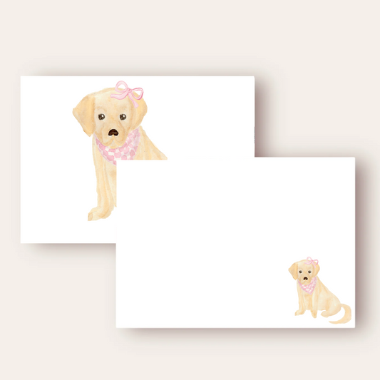 Cute Golden/Yellow Lab Stationary Set