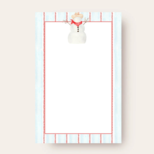 Cowboy Snowman Skinny Chunk Notepad