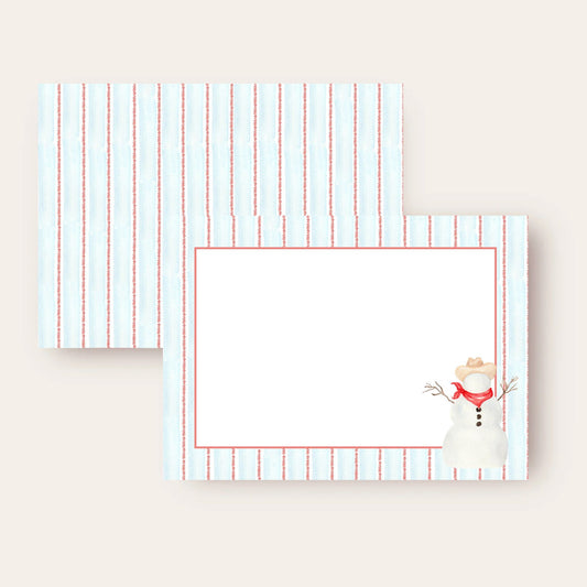 Cowboy Snowman Stationery Set