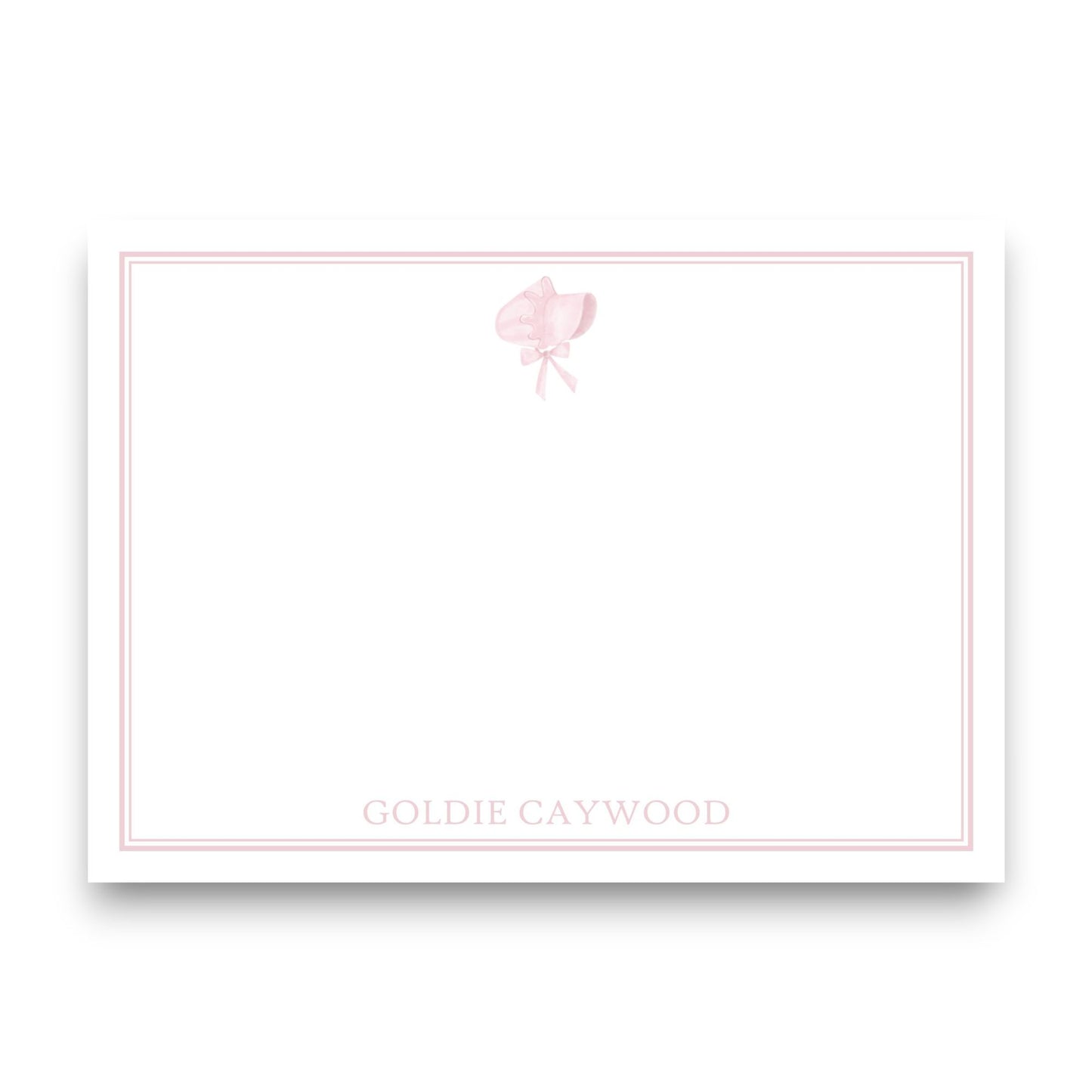 Pink Bonnet Stationery Set