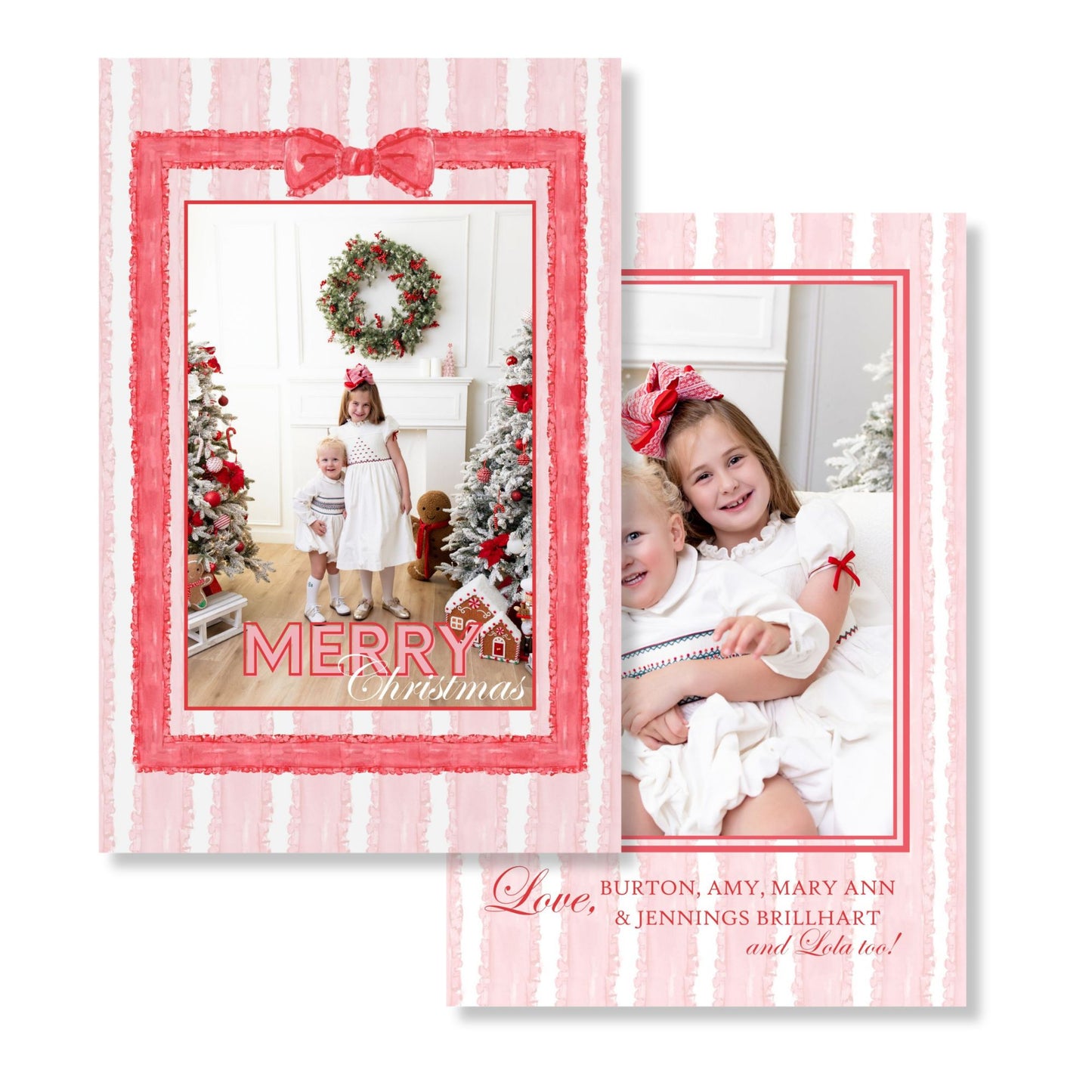Big Red Ribbon & Bow Holiday Card