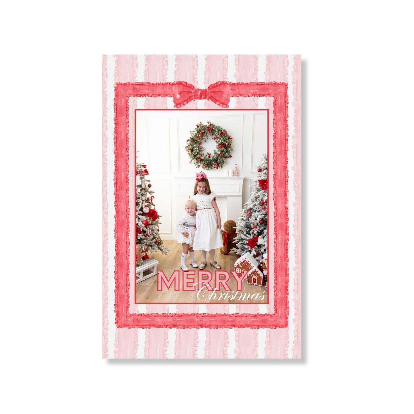 Big Red Ribbon & Bow Holiday Card