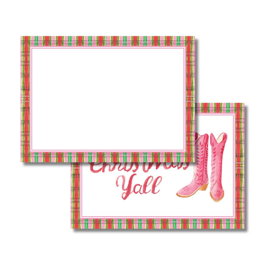 Petite Pinky Plaid Stationery Set