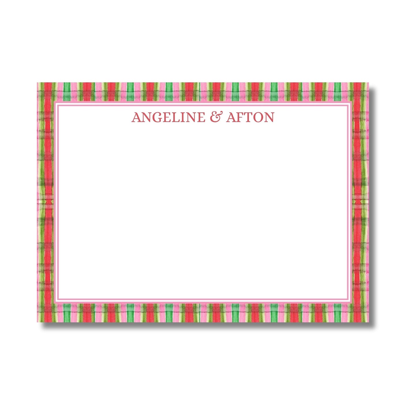 Petite Pinky Plaid Stationery Set