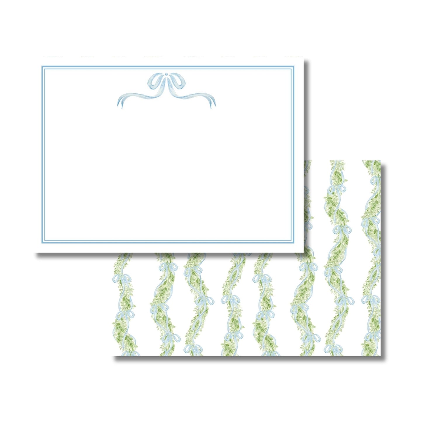 Blue Bow with Garland Stationery Set