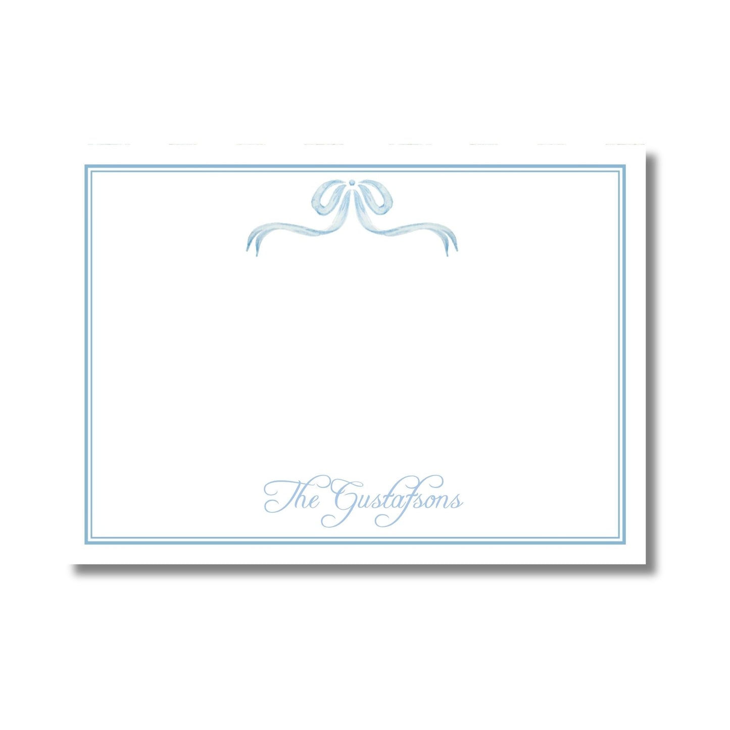 Blue Bow with Garland Stationery Set