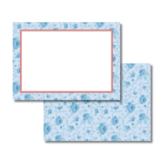 Floral & Red Stationery Set